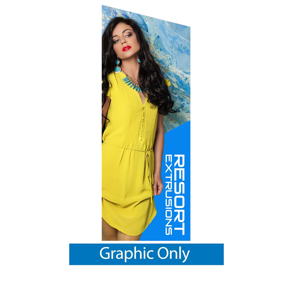 VAIL-120DB Backlit Black Freestyle 3ft x 8ft — Single Sided Graphic Only Back